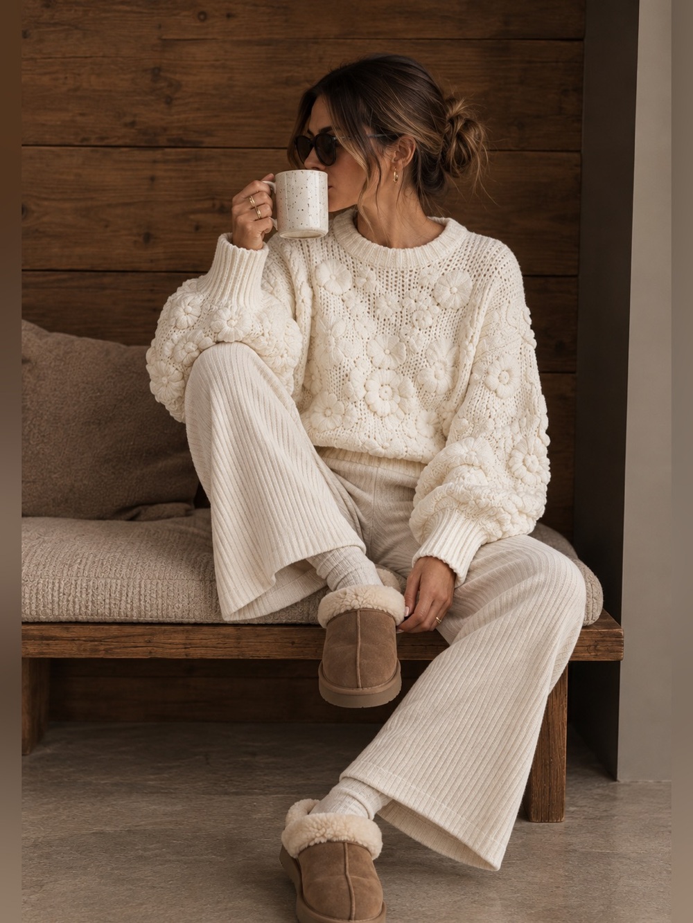 NWT ZARA sweater with embroidered flowers